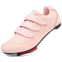 NOXNEX 펠로톤 SPD 페달과 호환되는 남성용 여성용 사이클링 슈즈 실내 로드 사이클링 슈즈 핑크, 7 Women/5 Men, Pink