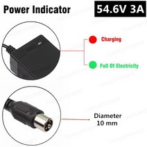 TANGSPOWER 54.6V 3A 리튬 배터리 충전기 54.6V3A 13S 48V 이온 팩 충전기에 대 한 전기 자전거, RCA|미국