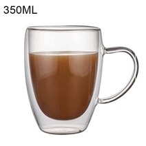 데미타세 데미타세잔 도피오잔 싱글찻잔 호텔커피잔 이중 벽 단열 안경 에스프레소 머그잔 붕규산 유리 컵, 04 350ml