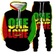 Bob Marley 밥말리 후드 라운드 셔츠 밥 말리 남자 세트 한 사랑 Rasta 까마귀와 조깅 Activewear 남여 긴 소매 Tracksuits 투피스 복장 S5XL