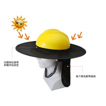 이너 그늘망 차양 멀티 오픈형 안전모 햇빛 가리개 두건 땀흡수대 건설 목그늘 내피, 블랙, 설명 보기