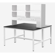 K - 선반형 철재 중앙 실험대 (실속형) / KK-C1815 / w1800 x d1500 x h800/1800 mm