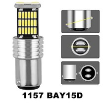 1x 자동차 Ba15s 1156 LED 트렁크 신호등 P21W PY21W 12V Bay15D 1157 전구 4014SMD 6500K 950Lm 슈퍼 밝은 흰색 백 램프, [02] PY21W BAY15D 1157, [03] 레드