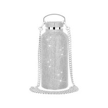 350ml500ml750ml 다이아몬드 병 병 절연 라인 석 진공 컵 스테인레스 스틸 플라스크 병 마시는 주전자, 은, 500ml