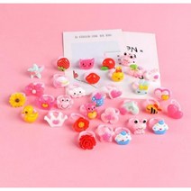 을 12pcs 반지 쥬얼리 컬러 여러 가지 빛깔의 귀여운 선물 사랑스러운 과일 스크럽 동물 공주 정장 종류