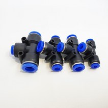 PTG6-8 6mm-8mm 3구 변환피팅 이경 카플러 원터치피팅 6미리 8미리 유공압 퀵 커넥터 에어 호스, 단품
