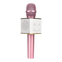 포켓 파티 KTV 노래 가라오케 OK 무선 블루투스 Q7 마이크 스피커 스마트 폰 글로벌 적합, 03 Pink
