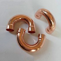선홈통 PVC 알루미늄 8-19mm 에어컨 냉동 피팅용 두꺼운 구리 U-엘보 180 도 용접 파이프 조인트 3 개, 08 19 x 1.2 x 60  mm