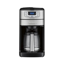 정품 큐이즈나트 Cuisinart SS-GB1 커피 센터 그라인드 및 브루 플러스 내장형 그라인더 메이커 6온스 8온스 10온스 제공량의 1인용 브루어 블랙/실버 12컵, 12-Cup Glass, Automatic Grind & Brew_Black/S