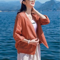 레이스핑크 루즈핏자켓 여성린넨자켓 오버핏자켓 린넨자켓 중년봄자켓 3XL 데일리 리넨자켓 체크 77사이즈 린넨숏자켓 롱