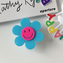 떨샵 아크릴꽃 플라워 스마트톡 휴대폰거치대 스마트폰거치대, 블루