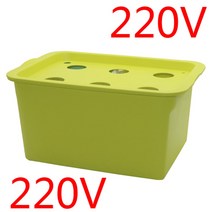 실내 수경 재배기 220v110v 식물 사이트 시스템 6 홀 보육 냄비 흙이없는 야채, 녹색220v