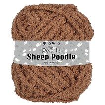 [정품][잇소뜨소] 국산 쉬프푸들 뭉실포근 뜨개실 큰용량1볼 80g(피코크훼더 합사가능)/인형 유아의류 목도리 무릎담요 러그 매트, 4. 베이지 미디엄 푸들
