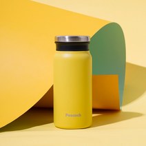 피코크 스텐 퀵 보틀 보온 보냉 휴대용 텀블러 250ml 휴대 편리 돌려 여는 뚜껑, Y(시트론옐로우)