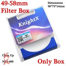 KnightX-FLD UV ND 2 4 8 스타 카메라 렌즈 필터 캐논 소니 니콘 49 52 55 58 62 67 72 77 mm dslr 400d 24-105 사진, 49-58mm Filter Box_77mm