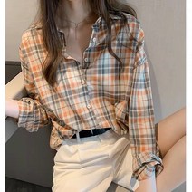 레트로 체크 셔츠