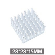 14*14*8mm 골든 블랙 알루미늄 라디에이터 IC 방열판 방열판 40x40mm x 11 mm/28x28x6/25 mm 전자 부품 액세서리 소스, silver 28x28x15