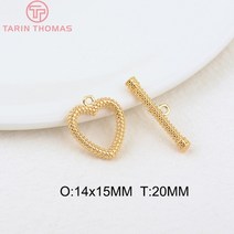 (3439) 6 세트 24k 골드 컬러 도금 황동 팔찌 o 토글 걸쇠 diy 보석 제작 결과 액세서리