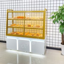 제과점 화이트 카페 쇼케이스 베이커리 냉장 업소용 인테리어 호텔 빵 케익 유리 진열대 쿠키, 화이트골드120Lx55Wx160cmH