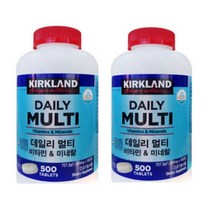 커클랜드 데일리 종합 멀티비타민 미네랄 500정 x2통, 1세트