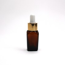 새로핸즈 스포이드 사각 갈색 유리용기 골드캡 10ml, 단품