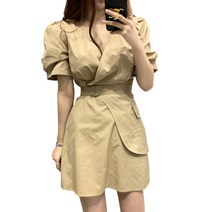 슬샵 미니멀 무드 랩 미니 여성 원피스(null)