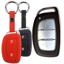 더조은셀러 포터2 일렉트릭 포터 전기차 키홀더 키케이스 스마트키 키링+키홀더 실리콘 현대 케이스 2버튼 Key-64, 레드