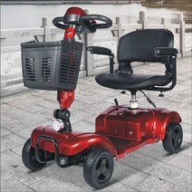 키스티원 장애인전동스쿠터 배터리카 4륜 4륜스쿠터 노인전동차, 상세 페이지 참고, 레드300W(평지경사가능)배터리12A 40마일