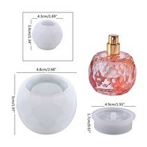 Diy 크리스탈 에폭시 수지 금형 컷 표면 불규칙한 향수 병 스토리지 장식 실리콘 컨테이너, [03] 1 Set mold only