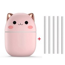 에어워셔 가습기 공기청정 에어크리너 공기 귀여운 아로마 디퓨저 밤 빛 쿨 미스트 침실 홈 자동차 식물 청정기 세트, 5면 필터 c