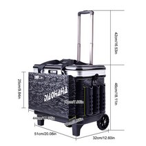 낚시 태클박스 가방 휴대용 접이식 바퀴 달린 수하물 어깨 다기능 배럴, 3.C