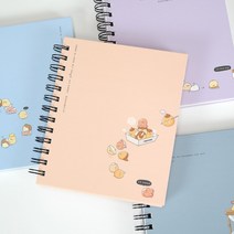 몽알몽알 사각 스프링 노트 3500 3개 세트, 버터