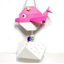 [종이종이]종이접기패키지 여름 물고기 분홍돌고래 방향제 향주머니 만들기세트, 1인용