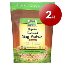 NOWFoods 웨잇트 근육 건강 관리 오가닉 생 소이 프로틴 Textured Soy Protein 227g 1팩, 2팩