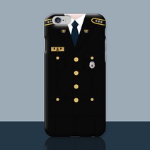 와우박스 주문제작 경찰 정복 공무원 유니폼 이니셜 계급 문구 텍스트 폰케이스