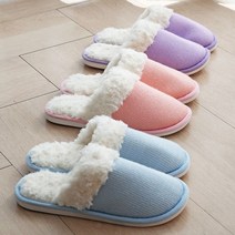 포근한 겨울 털 실내화 니트거실화