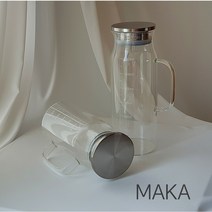 마카 올스텐 커버 내열유리 물병 2size 1200ml 1600ml 물통 손잡이
