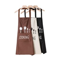 세이프티유 쿠킹 투포켓 방수앞치마 가벼운 주방 요리 공방 화원 예쁜 앞치마, 브라운