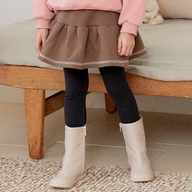 [꼼마제이] 배색 라인 치렝스 (기모)