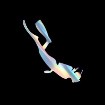 자동차포인트 0267 남자 다이버 튜닝스티커, S, 홀로그램