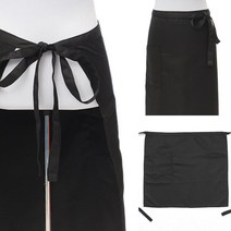 심플 포켓 허리 앞치마(블랙) 식당앞치마 앞치마도매 제작앞치마