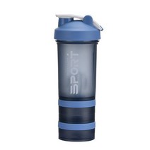 바디쉐이커 바디쉐이퍼 복부마사지기 복부안마기 뱃살운동기구 500ml 3 레이어 물병 셰이커 컵 스포츠 유청 단백질 블렌더 보디 빌딩 휴대용 교반 귀여운 보충제 피트니스 블루, [01] 500ml, [03] 파란