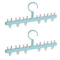 빨래집게 6p 일자 행거 스카이, 2개, 2개