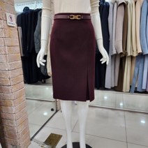 제이제이지고트 절개 주름 H라인 울 스커트 GKCA0SK50
