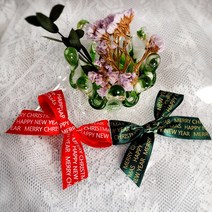 크리스마스 완성(30ea) 장식 접은리본 크리스마스포장 리본끈 리본 끈 선물 포장, 빨강30ea