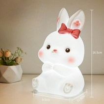 말랑말랑 토끼 무드등 미피 수유등 식탁 인테리어 아이방 무선 토끼 조명, 말랑말랑토끼 화이트(기본모델)