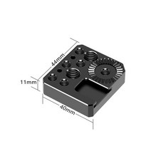 셀프촬영 브이로그 카메라 안정기 확장 보드 채우기 라이트 치즈 플레이트 1/4 3/8 콜드 슈 Arri 마운트 DJI Ronin SC S 짐벌 액세서리, [01] Black