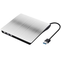 DVD플레이어 비디오플레이어 CD플레이어 최신 USB 3.0 슬림 외장 DVD RW CD 라이터 버너 리더 노트북 PC용 드라이브, 1.WHITE