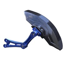 탄소 섬유 오토바이 뒷바퀴 펜더 조정 가능한 장식 Niu 기술 내구성을위한 머드 가드 가드 스플래쉬 가드 부품, 1세대 블루, 옵션, 알루미늄 합금