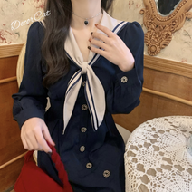 레드 프렌치 원피스 스퀘어넥 퍼프소매 여름 부드러운 드래곤플라이